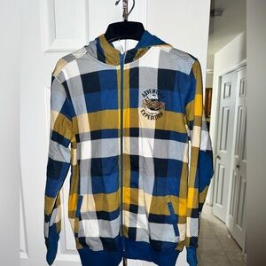 Youth Yigga 1985 Expedition Plaid Zip-Up Hoodie - Size 158/164 (US Youth 12-14)